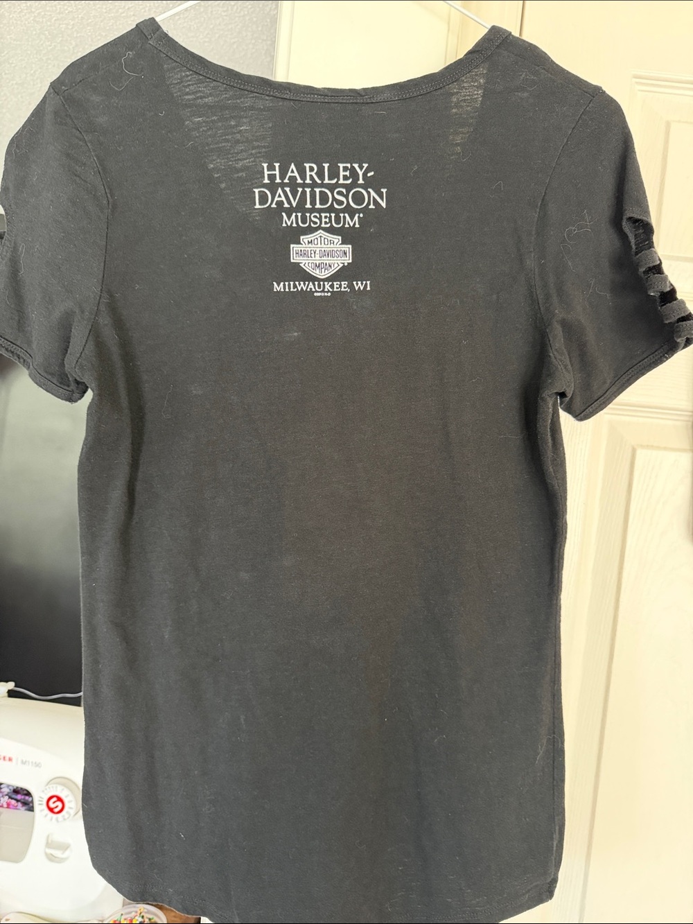 Harley-Davidson Black Rhinestone 110th Anniversary Tee - Picture 3 of 4